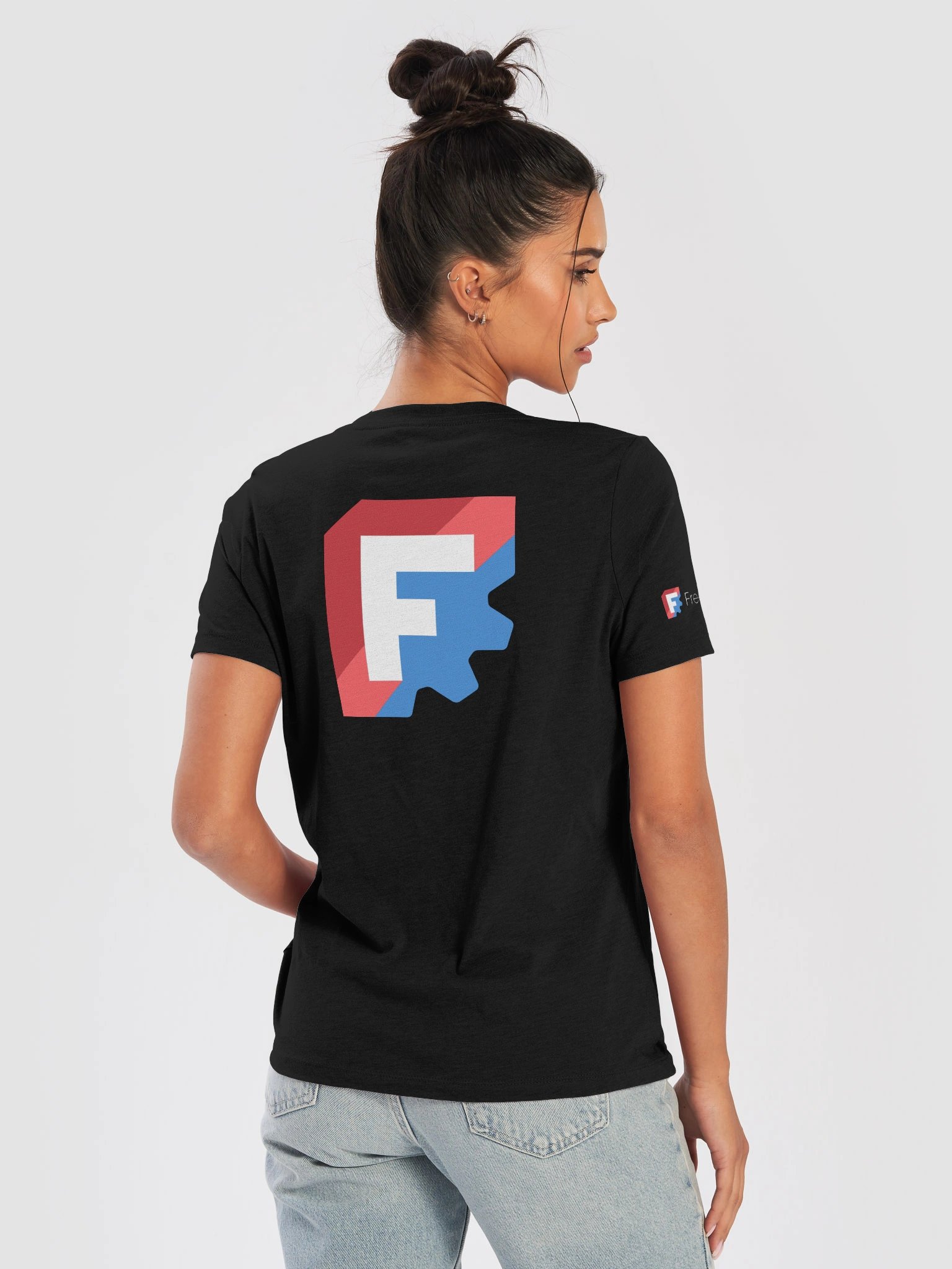 FreeCAD Logo Shirt - Ladies' Cut - Black product image (1)