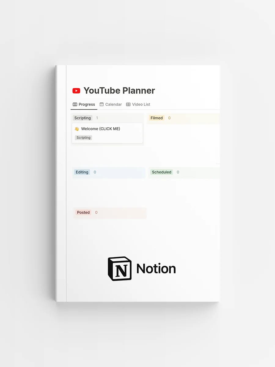 YouTube Planner Notion Template product image (1)