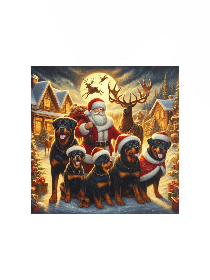 Rottweiler Santa Paws Poster product image (1)