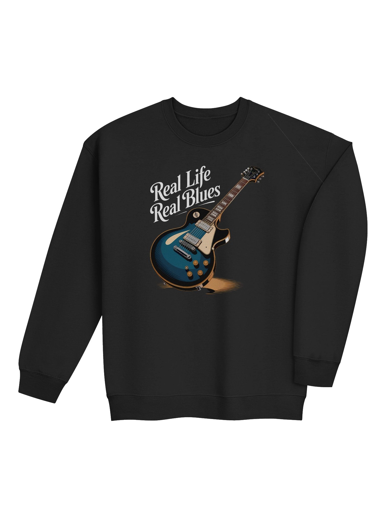 Real Life, Real Blues – Classic Sweatshirt (The Slogan Series) product image (4)