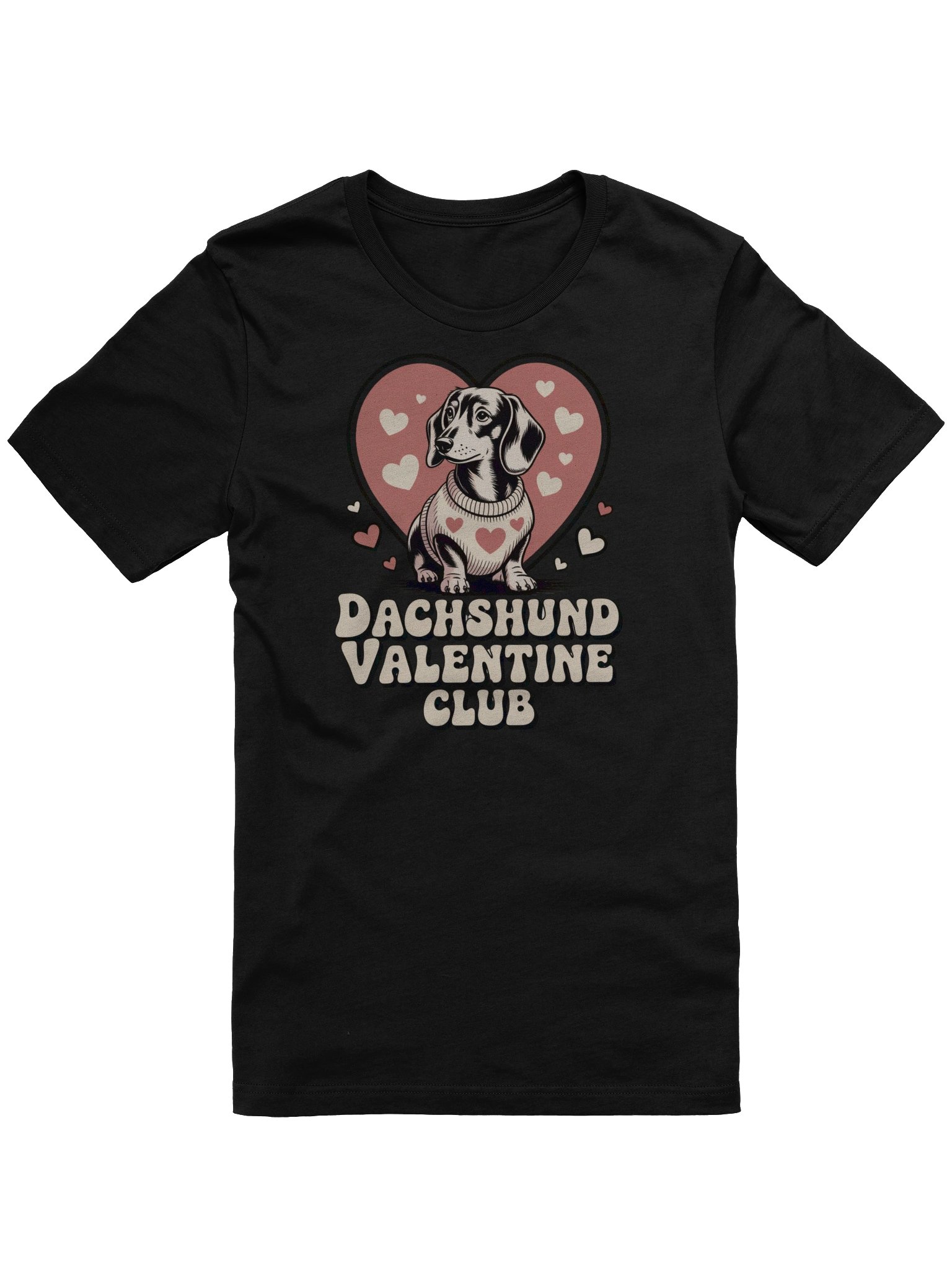 Dachshund Valentine Club Shirt – Retro Valentine Dachshund Dog Lover Tee product image (1)
