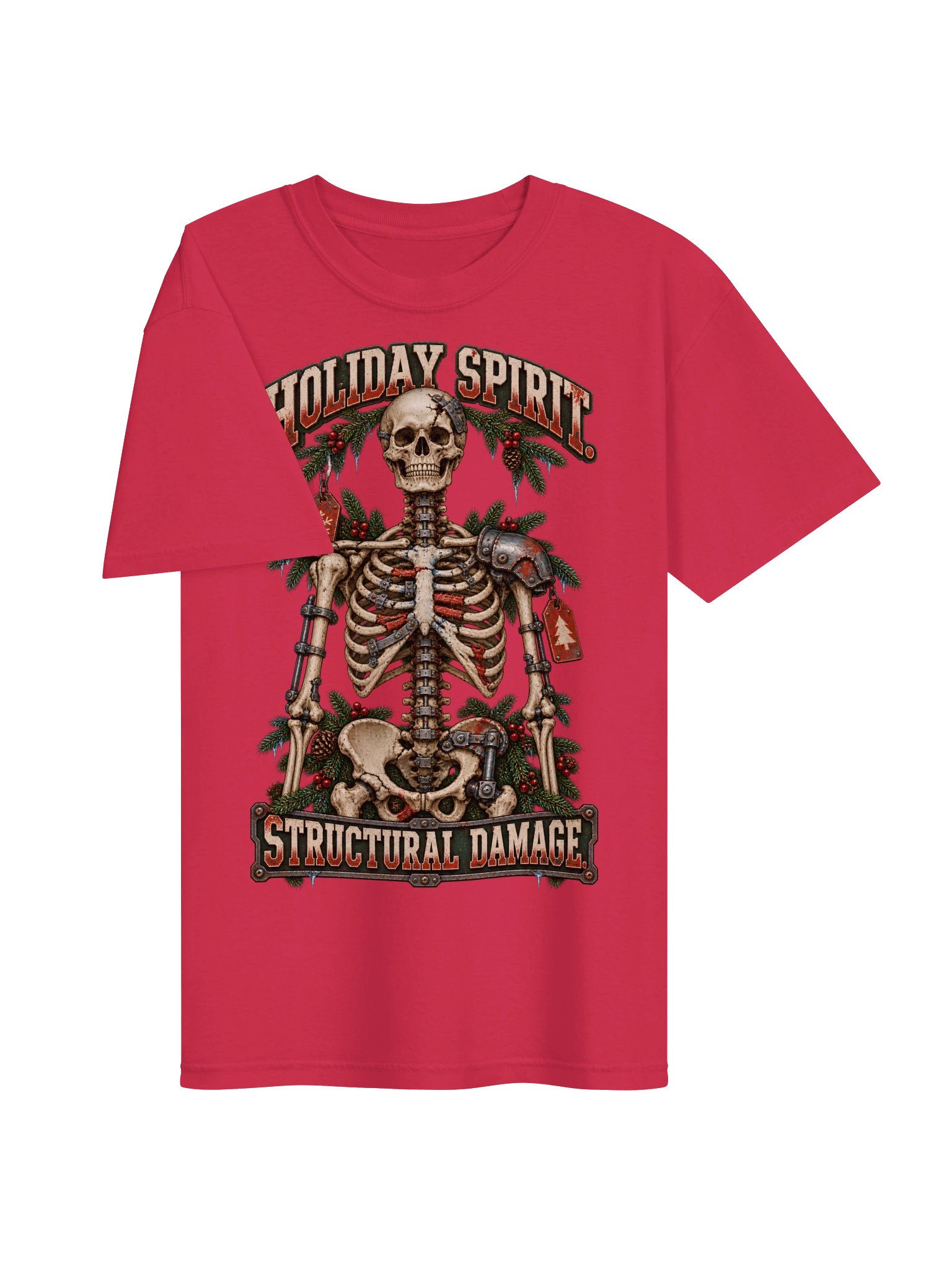 Funny Christmas Surgery Shirt — Holiday Spirit, Structural Damage | Broken Sleigh™ product image (4)