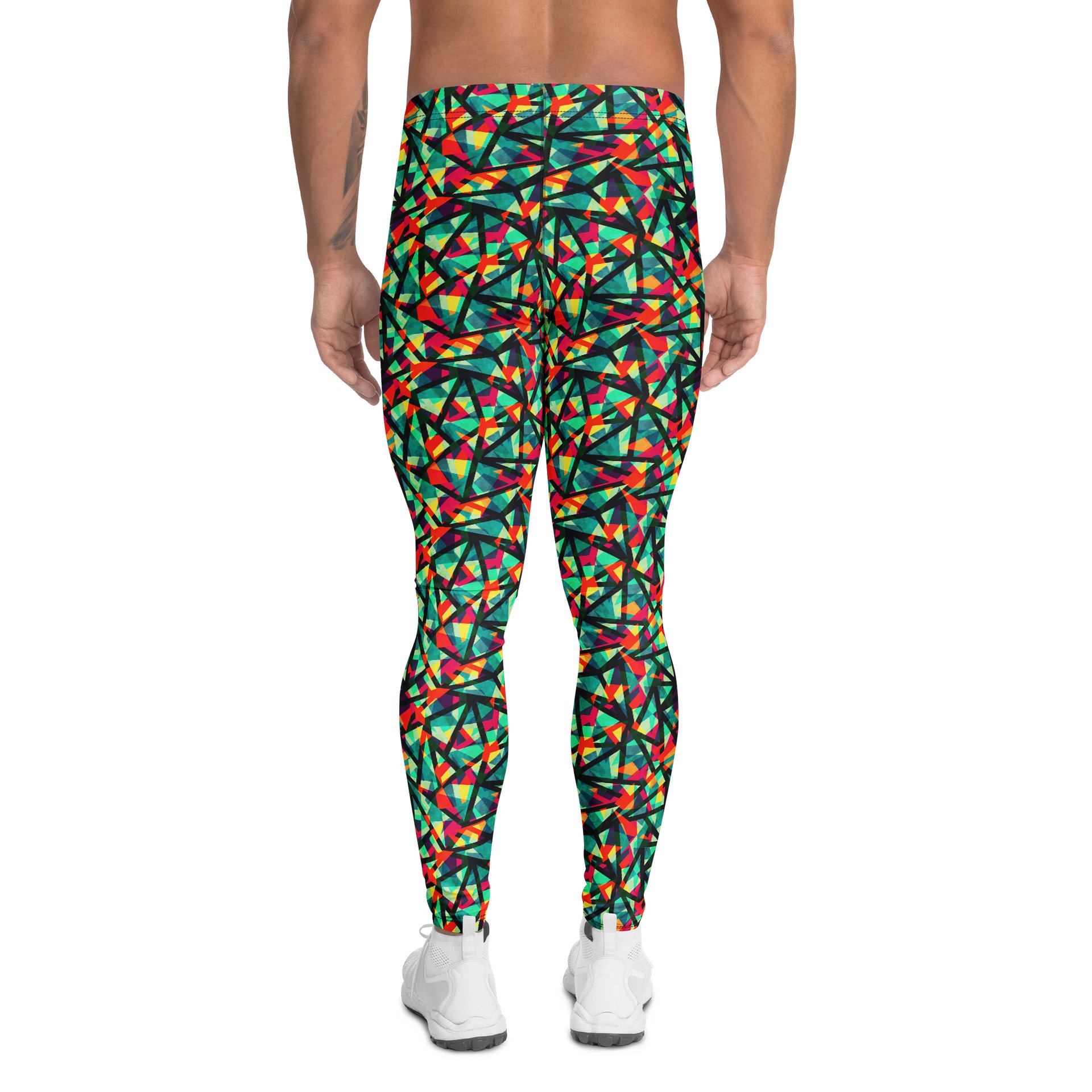 Bold Bright Men's Leggings Colorful Geometric product image (2)