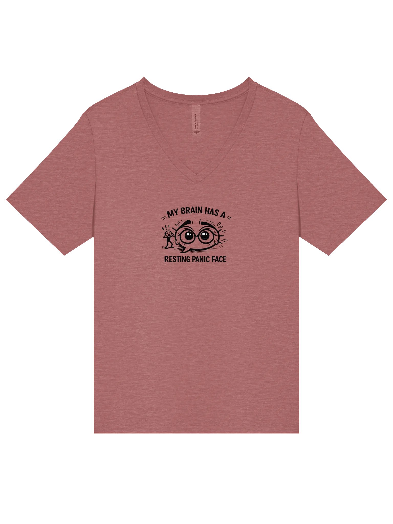 Resting Panic Face V-Neck Tee product image (3)