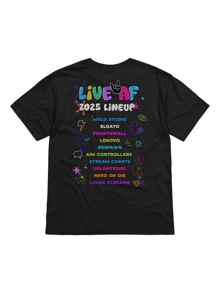 LiveAF 2025 T-Shirt product image (2)