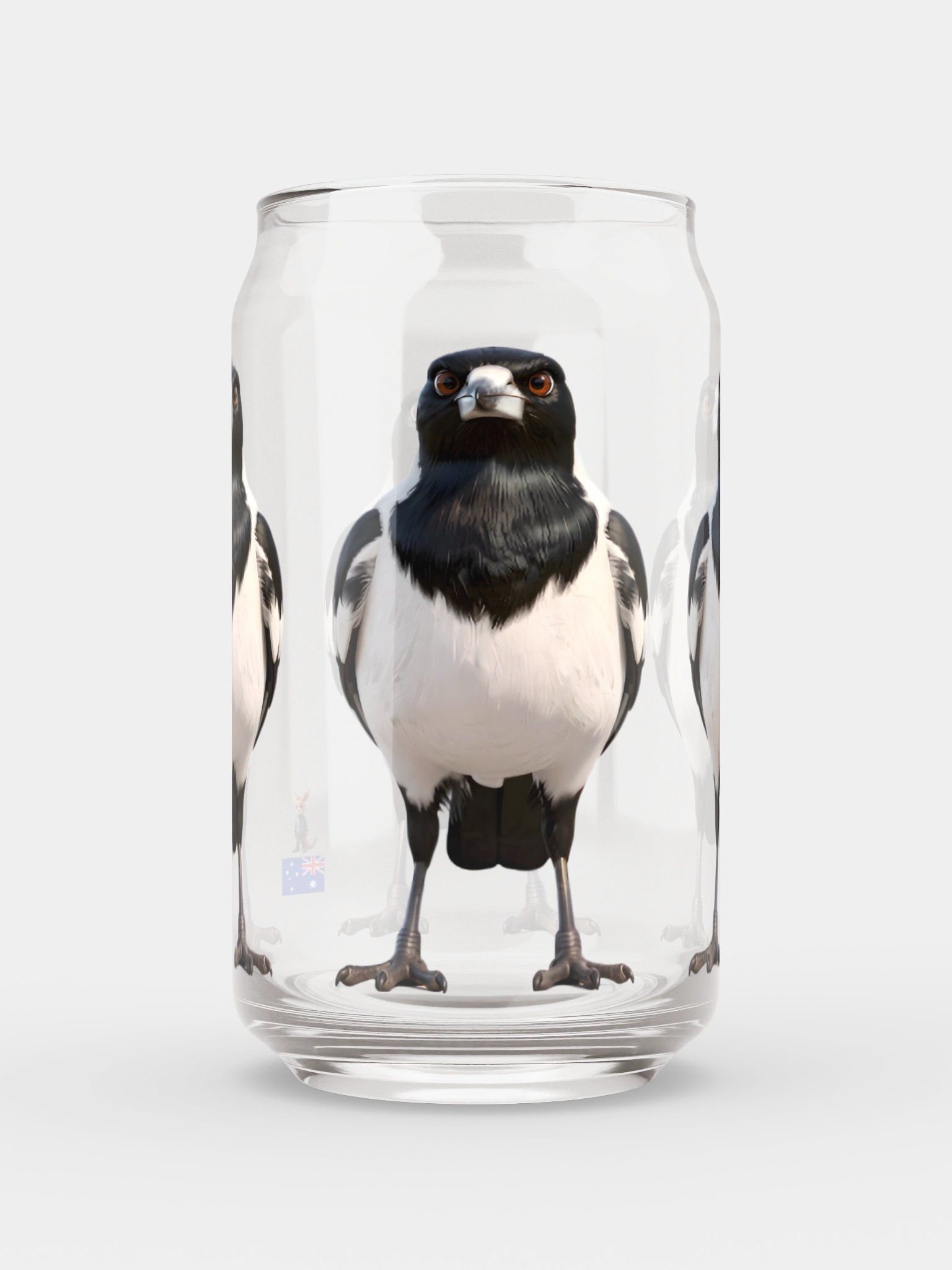 Come at me Bro Can Shaped Glass - Australian Magpie Edition product image (6)