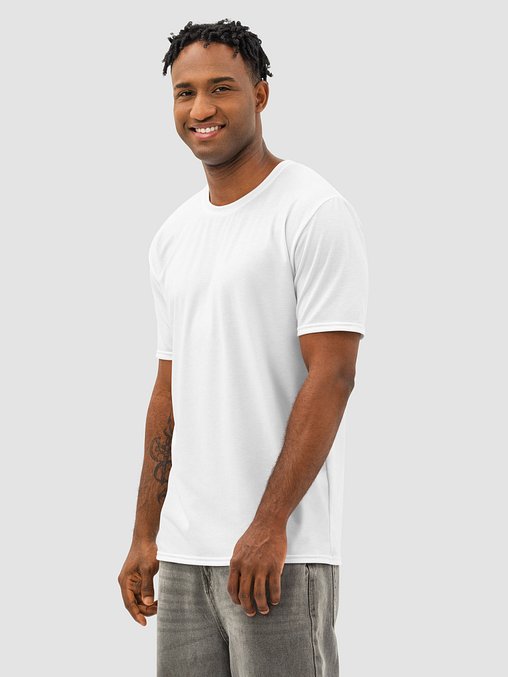 Photo showing All-Over Print Men’s Cotton Crew Neck T-Shirt