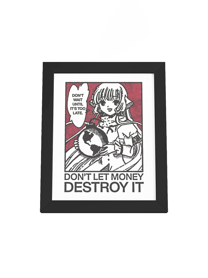 DON'T LETS THE MONEY ! Framed Print. product image (1)
