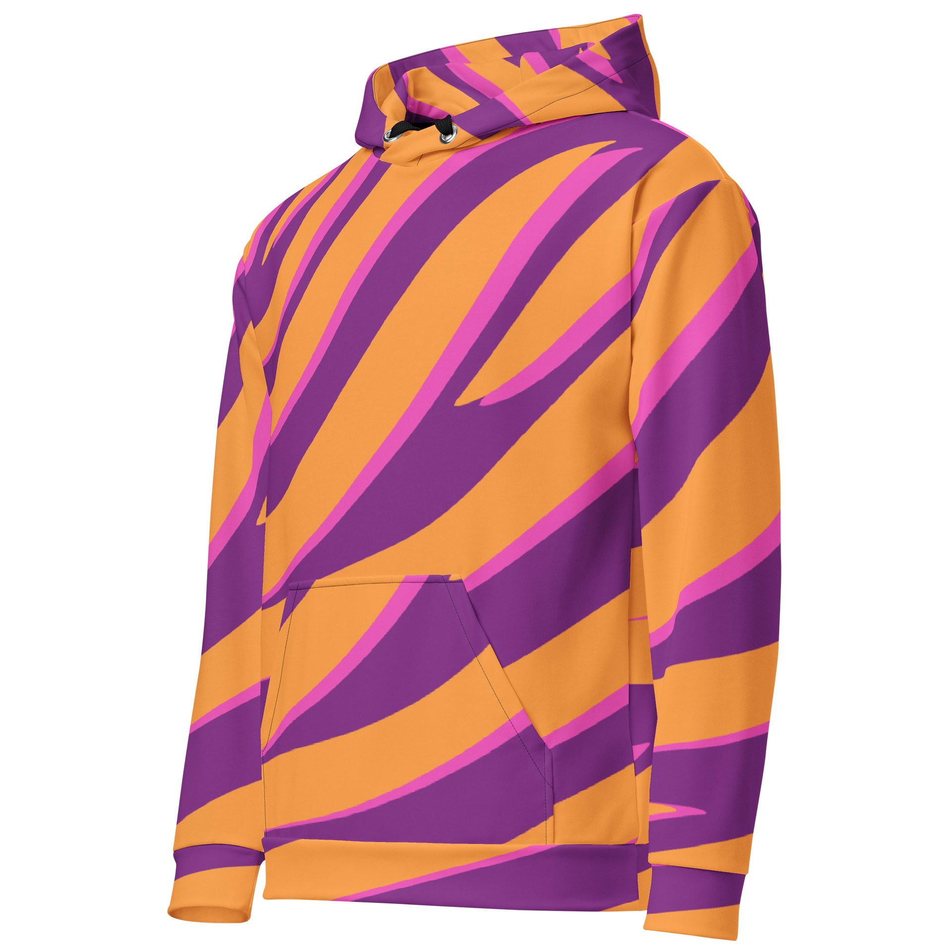 Tiger Print Graphic Hoodie – Orange Purple product image (3)