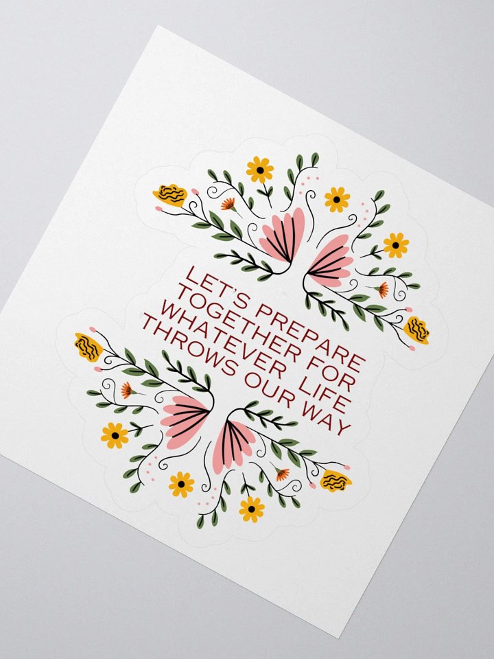 Let's Prepare Together Floral Stickers product image (4)