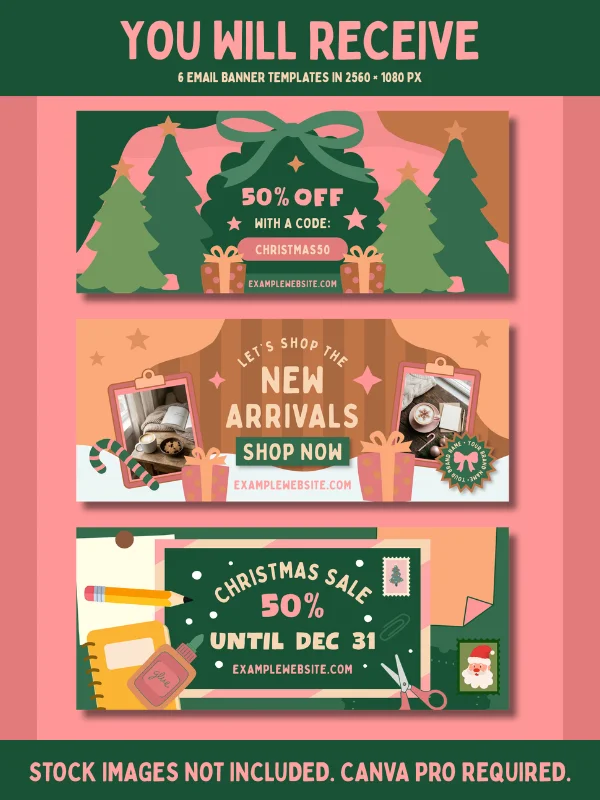 Coquette Christmas Email Marketing Template product image (7)