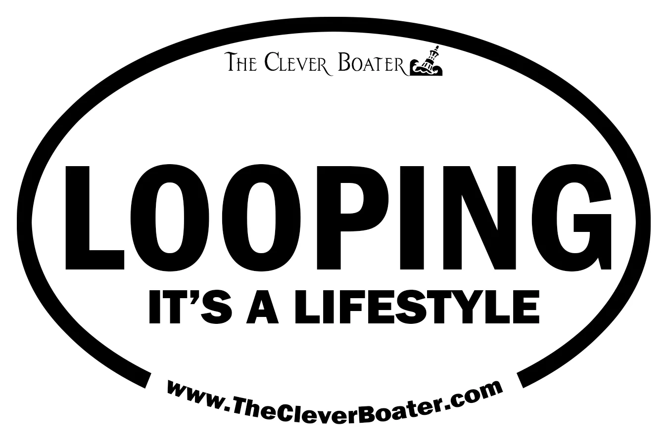 LOOPING - IT'S A LIFESTYLE - Euro style bumper sticker 4.5x3 inches product image (2)