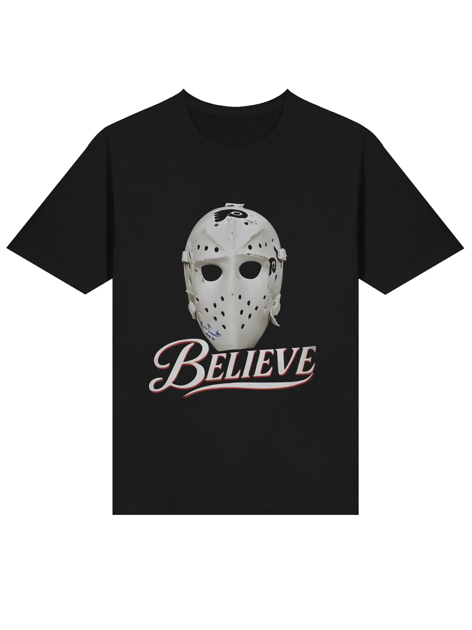 Bernie Parent Ice Hockey Mask Believe Shirt product image (2)