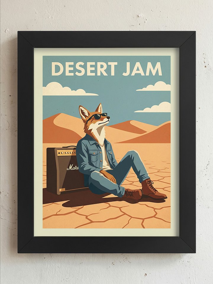 "Desert Jam" Retro Style Poster product image (1)
