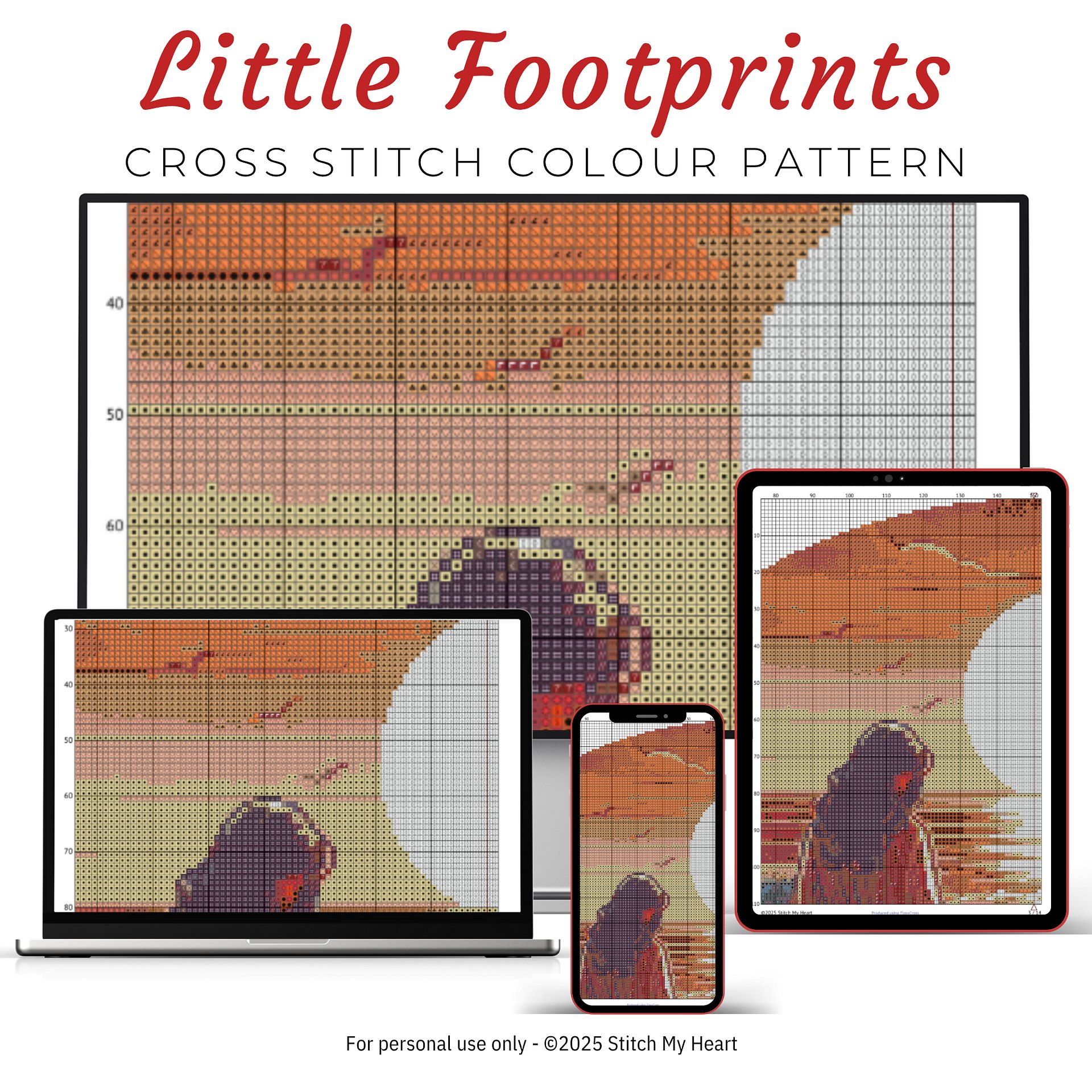 Little Footprints Cross Stitch Pattern product image (3)