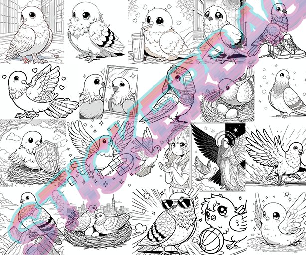 Taubenmalbuch 2 - Alle Motive! product image (2)
