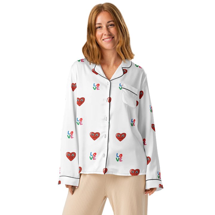 'Love-Heart' Pyjama Long Sleeve Top product image (1)