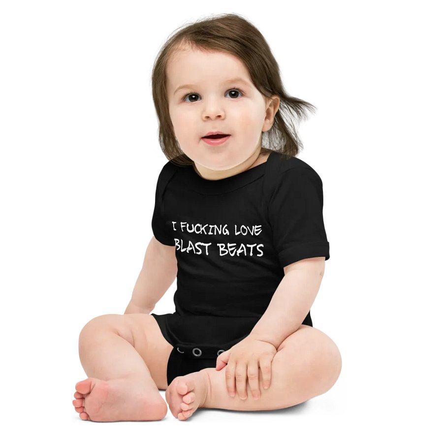 I Love Blast Beats baby onesie product image (5)