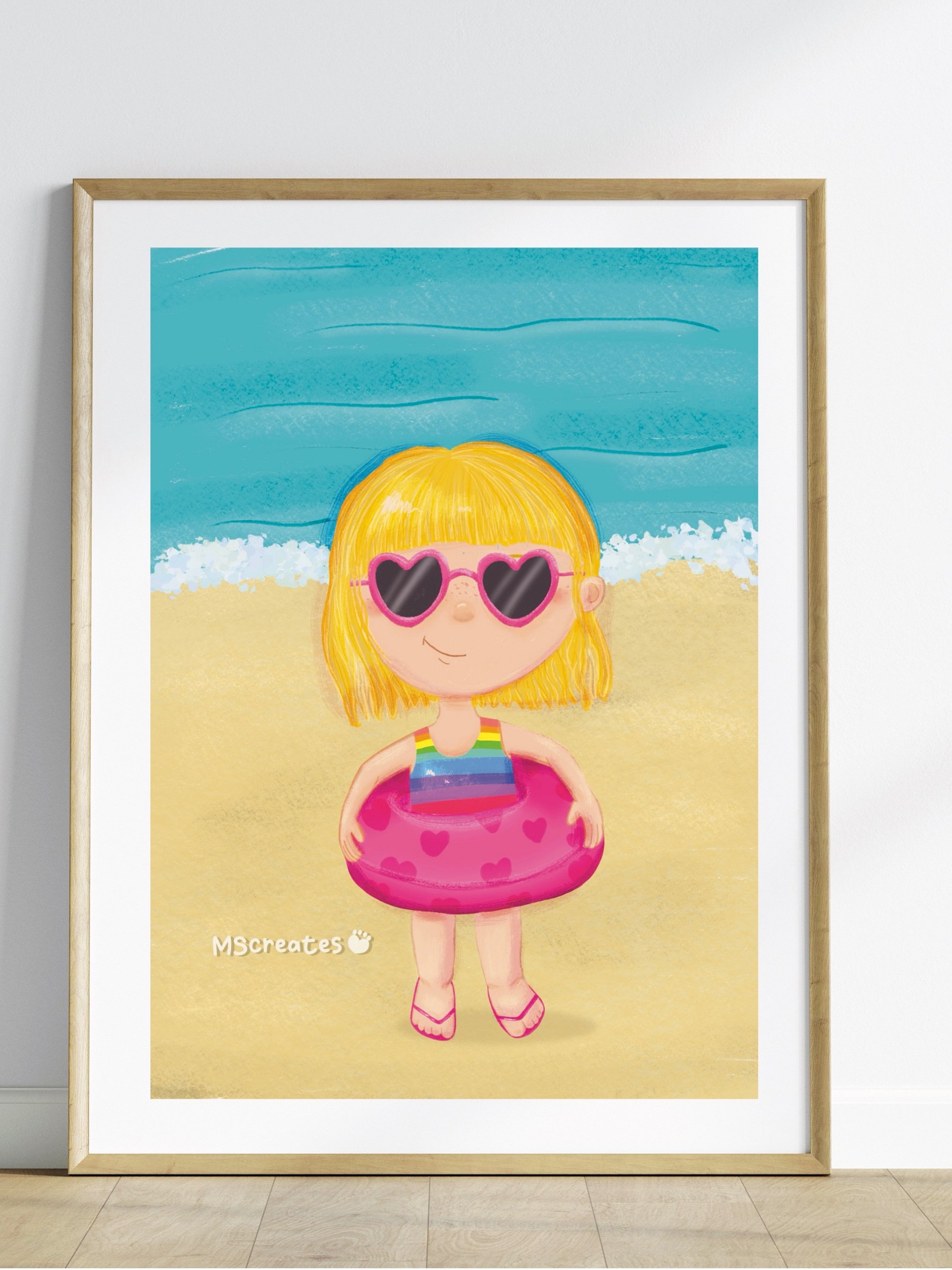 Little Girl at the Beach Print product image (1)