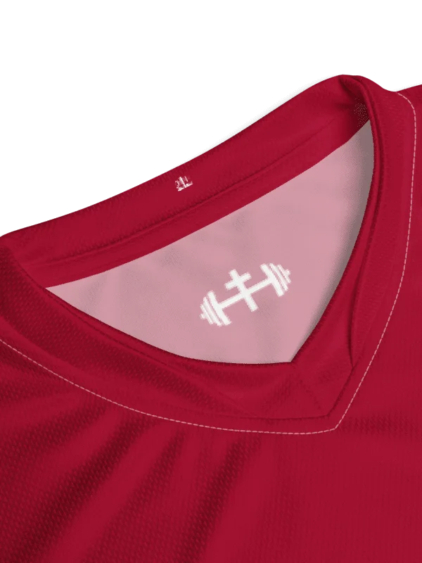 His House Mens Performance V-Neck T-Shirt - Red product image (5)