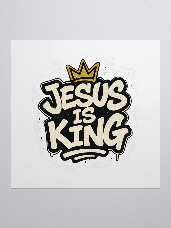JESUS IS KING | Premium Kiss-Cut Sticker product image (1)