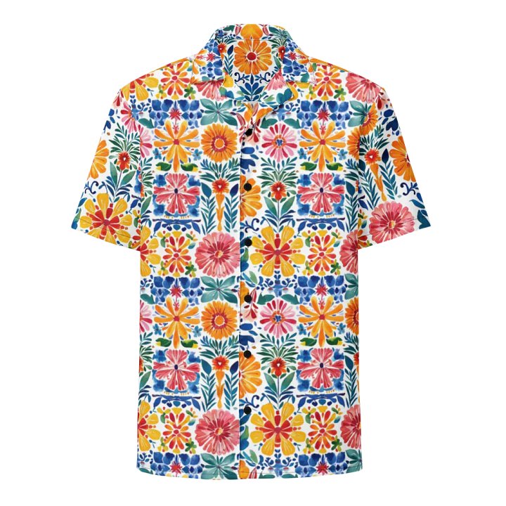 Folk Art Floral Pattern-Seamless Mexican Papel Picado Hawaiian Shirt product image (1)