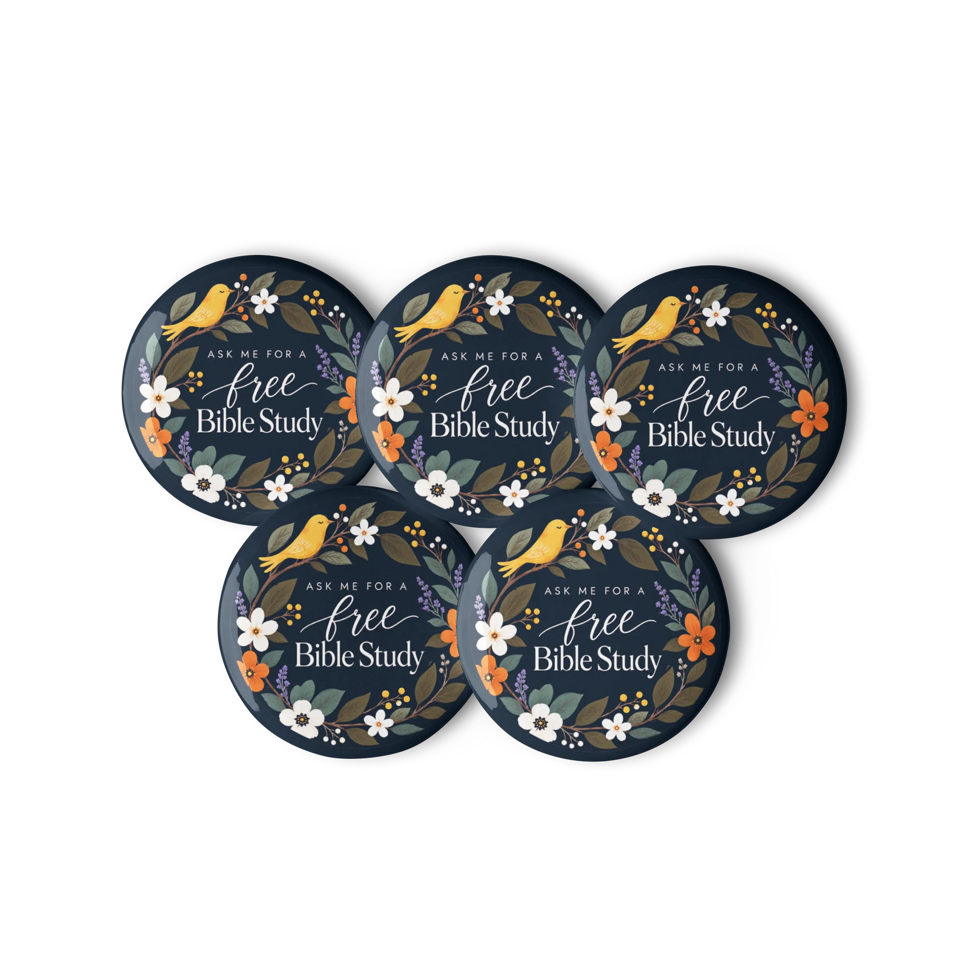 Ask me for a free Bible Study Floral Pin product image (1)