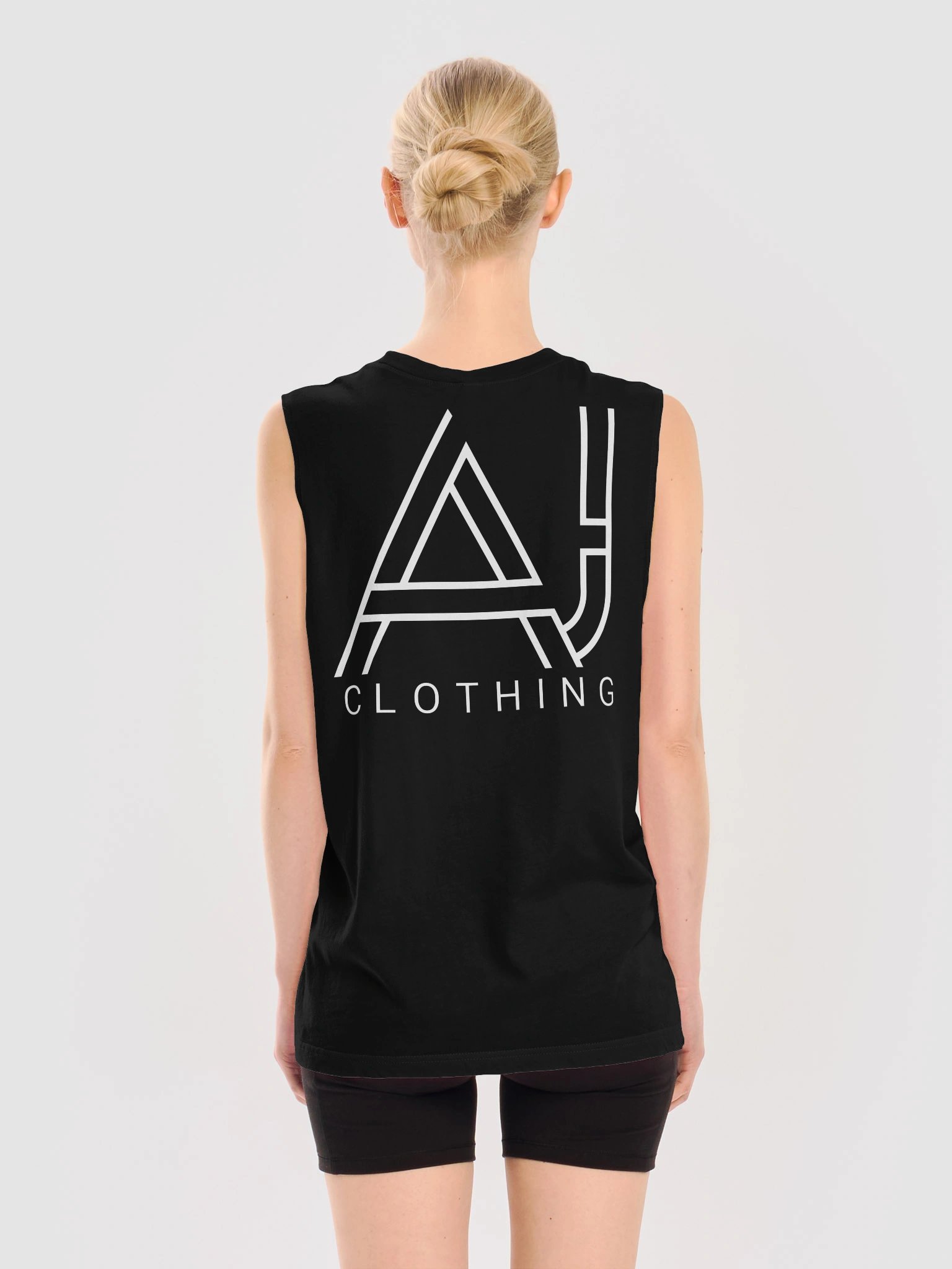 Black Sleeveless Shirt white Logo product image (4)