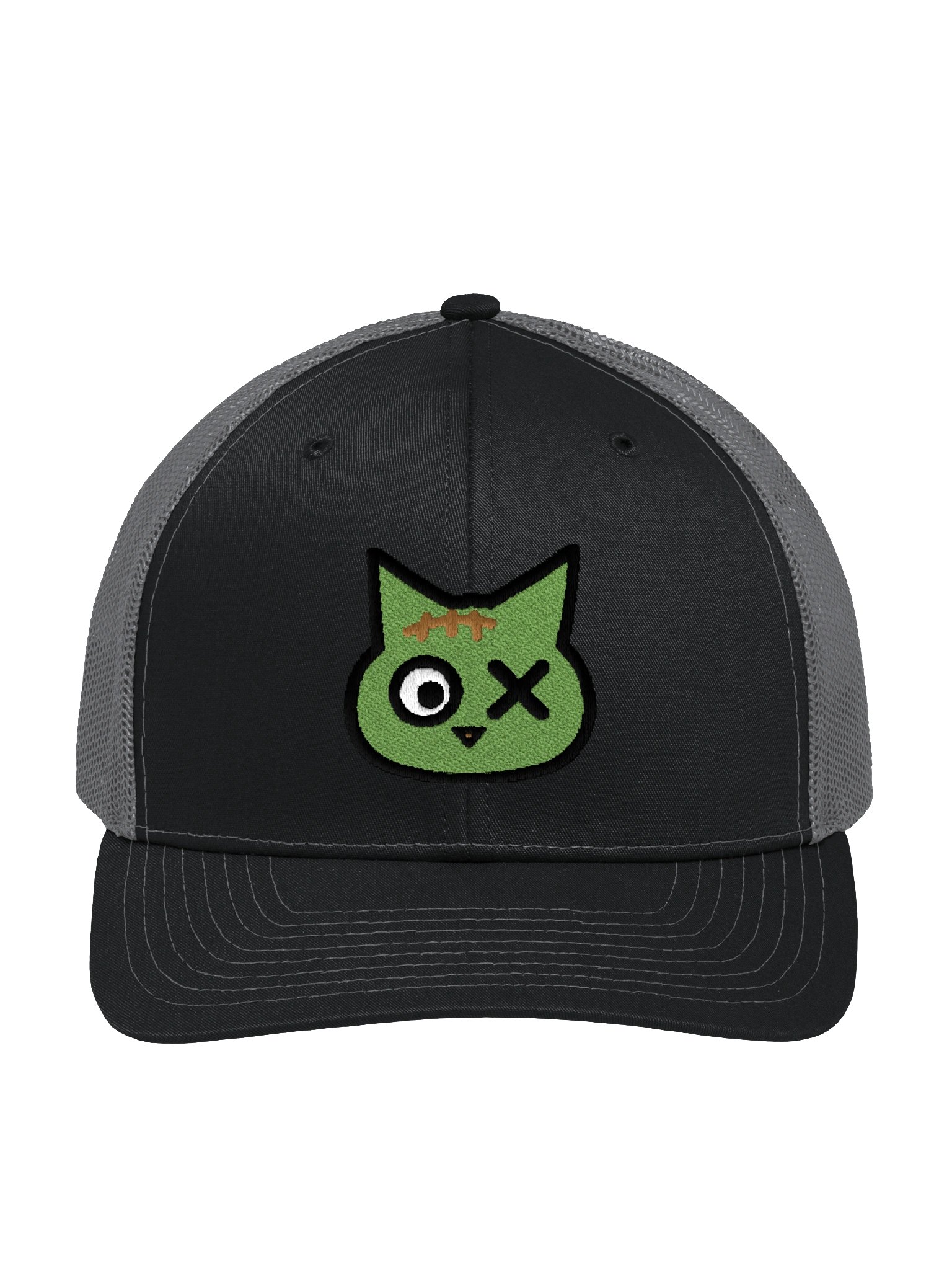 Nyanbie Zombie Cat Embroidered Snapback Trucker Hat product image (3)