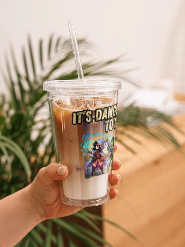 Sips & Squads Double Wall Clear Plastic Tumbler (16 oz) product image (3)