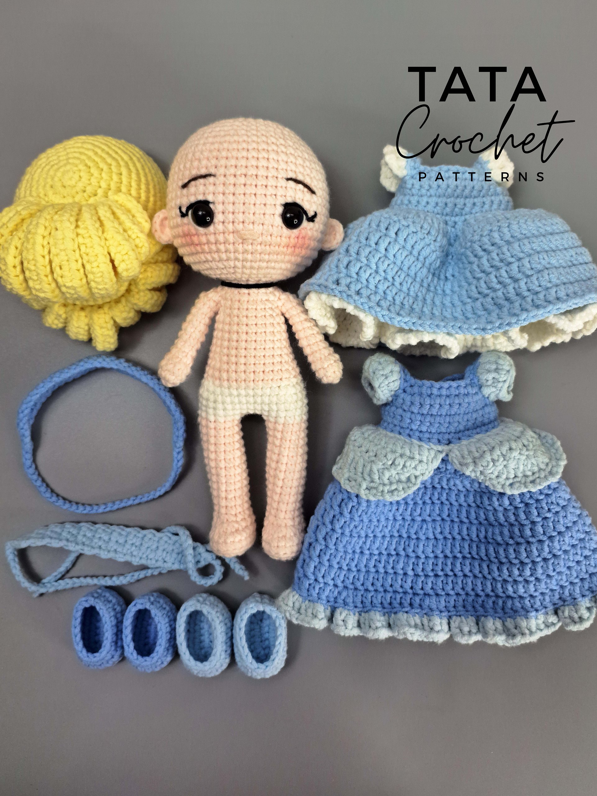 PDF -♡- Doll Dress Up & Transformation -♡- Princess Amigurumi Crochet Pattern product image (2)
