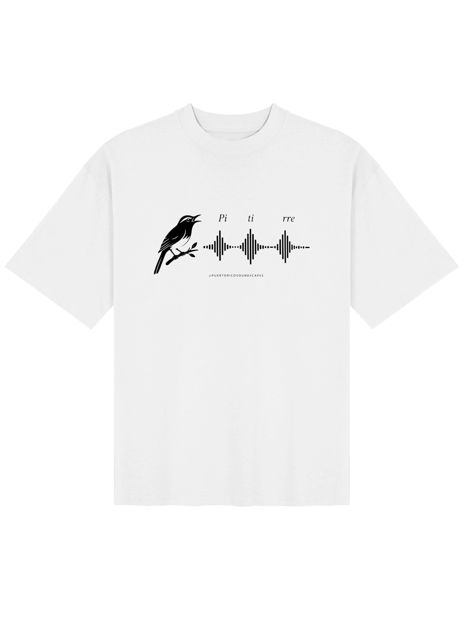 Pitirre Soundwave T-Shirt — Monochrome product image (1)