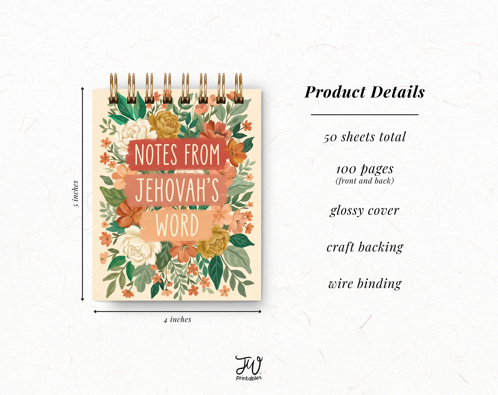 Notes From Jehovah's Word Mini Jotter Notebook product image (6)