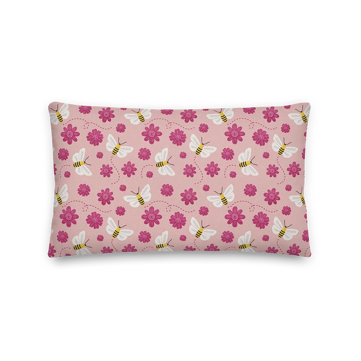 Little Pink Bees Pillow product image (1)