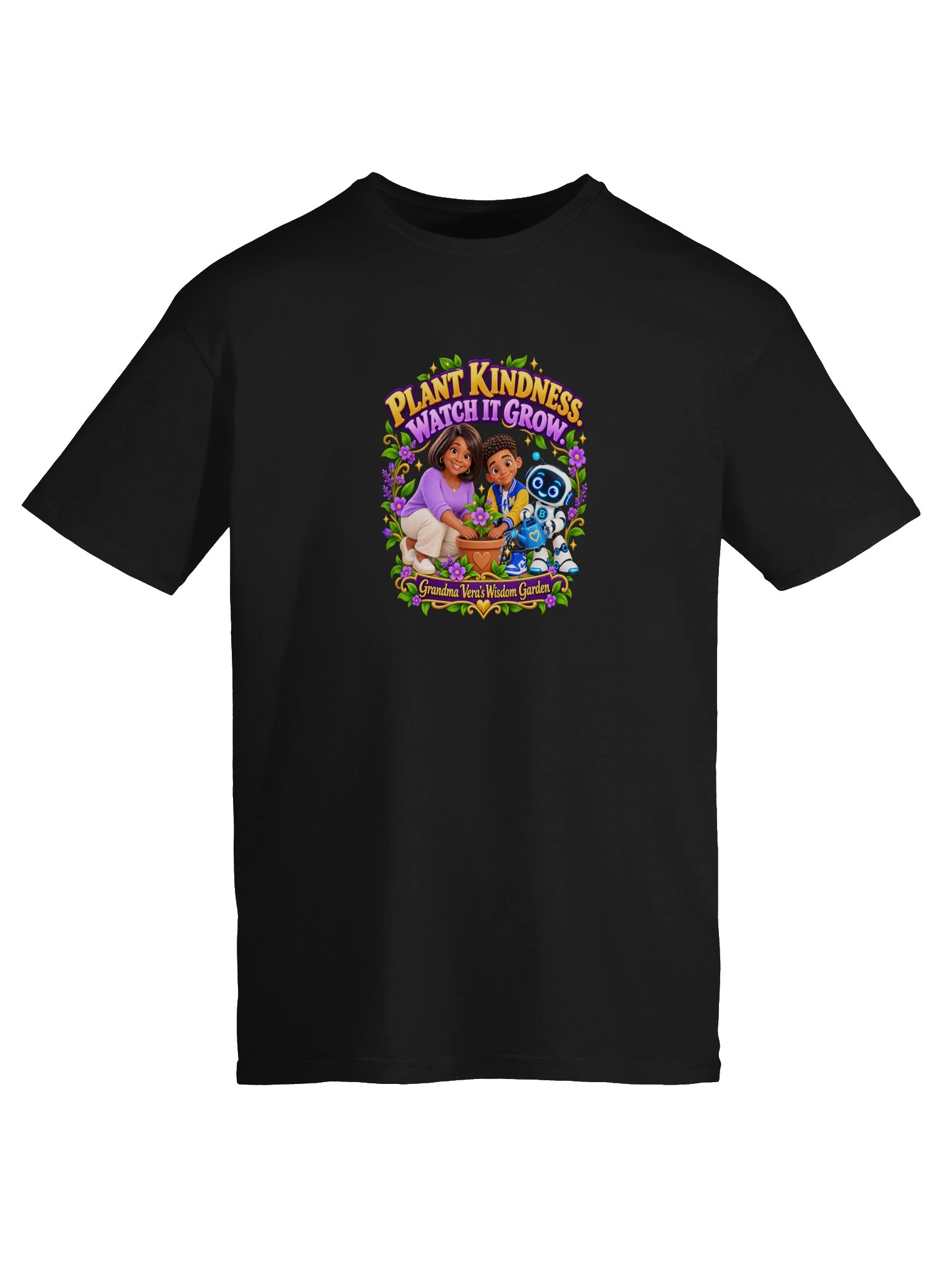 Plant Kindness. Watch It Grow. Adult Unisex T-Shirt | Grandma Vera’s Wisdom Garden product image (117)