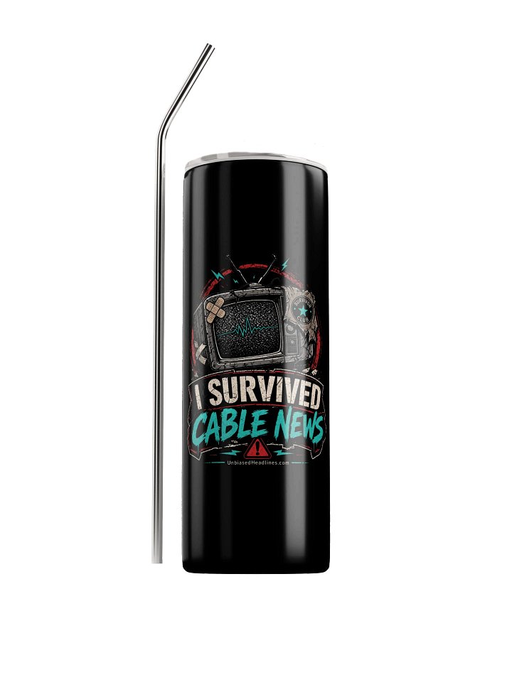 I Survived Cable News Stainless Steel Tumbler product image (1)