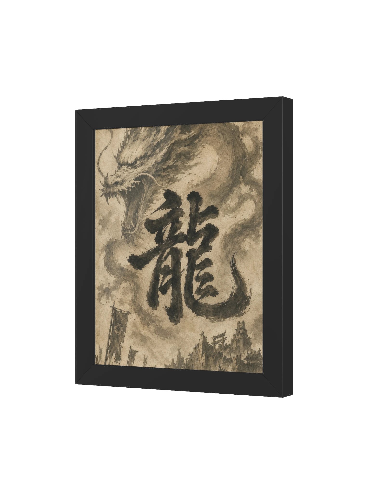 Dragon of the Fallen Castle - Framed Print product image (19)