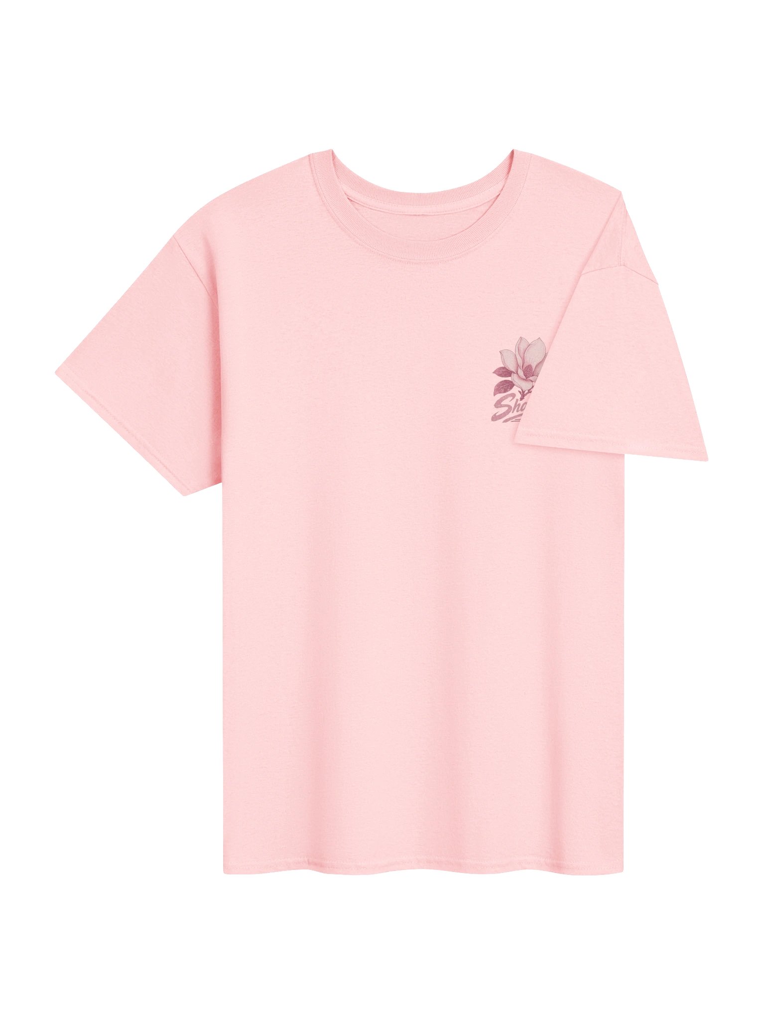 Shanghai Skyline Tee | Vintage Pink & White Design | Heavyweight T-Shirt product image (5)