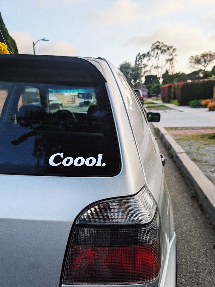 Coool. Decal - 6" White product image (2)