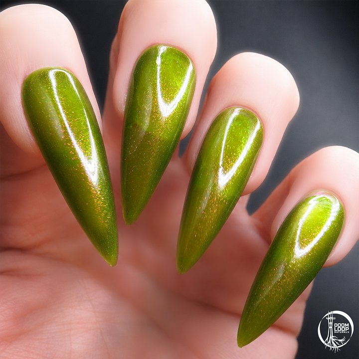 DOLORES SPARK - Shimmery Green Translucent Jelly Nail Polish product image (2)