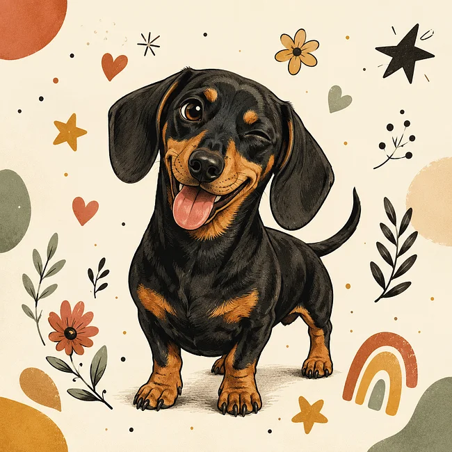 Funny Cute Dachshunds