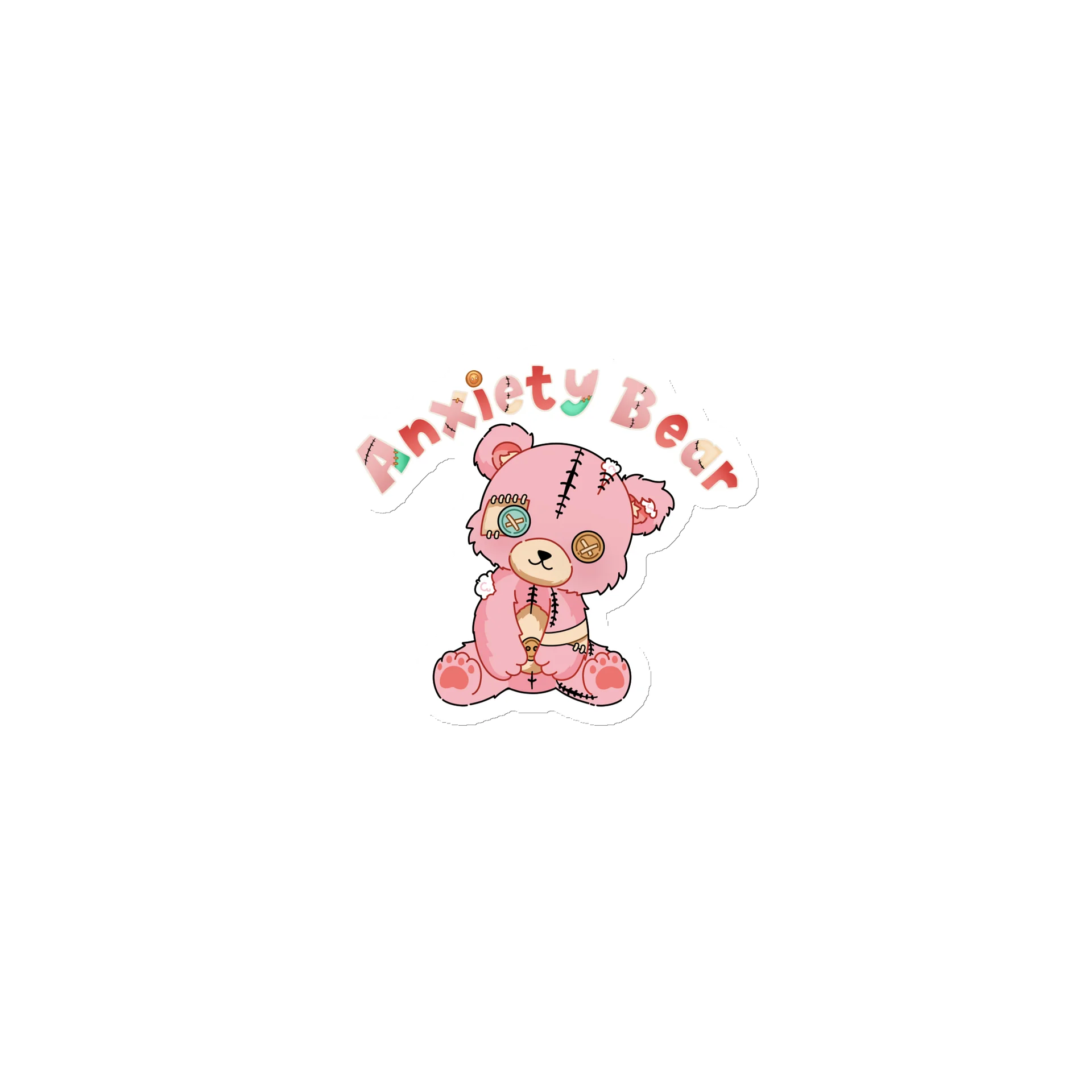 Anxiety Bear Magnet product image (1)