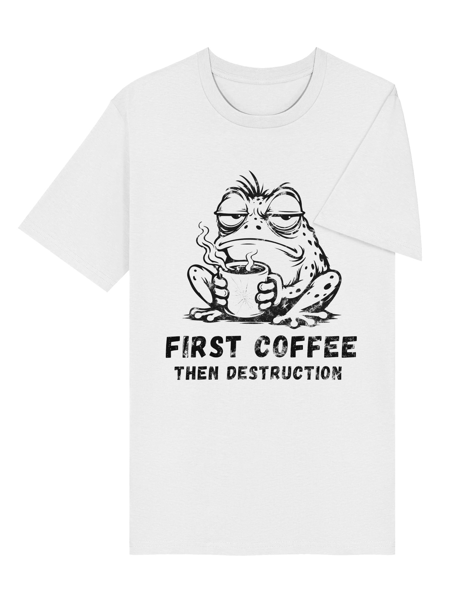 First Coffee Then Destruction Frog Tee product image (3)