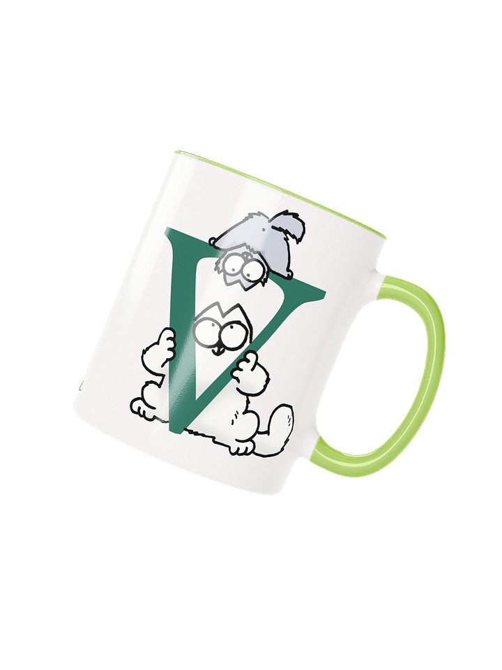 Cat Monogram Mug - V product image (1)