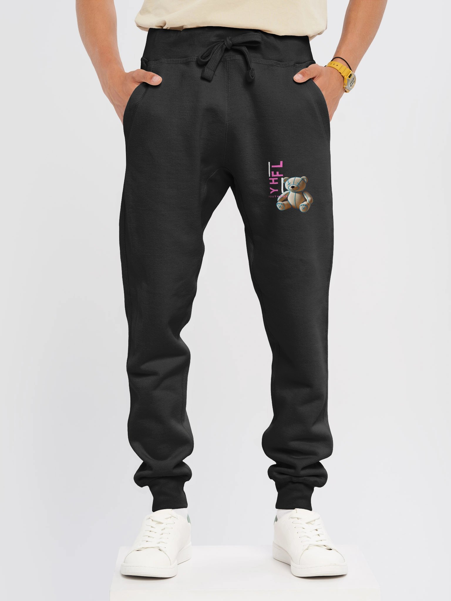 Playful Teddy Bear Fleece Joggers product image (2)