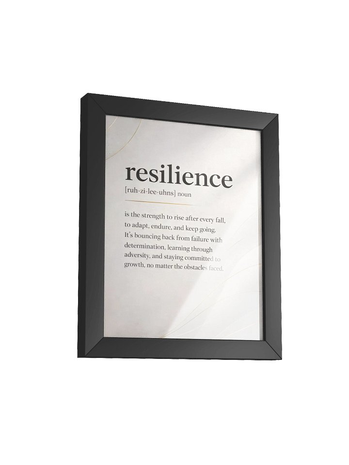 Resilience Definition Wall Art – Minimalist Motivational Quote Print for Modern Home & Office Decor product image (25)