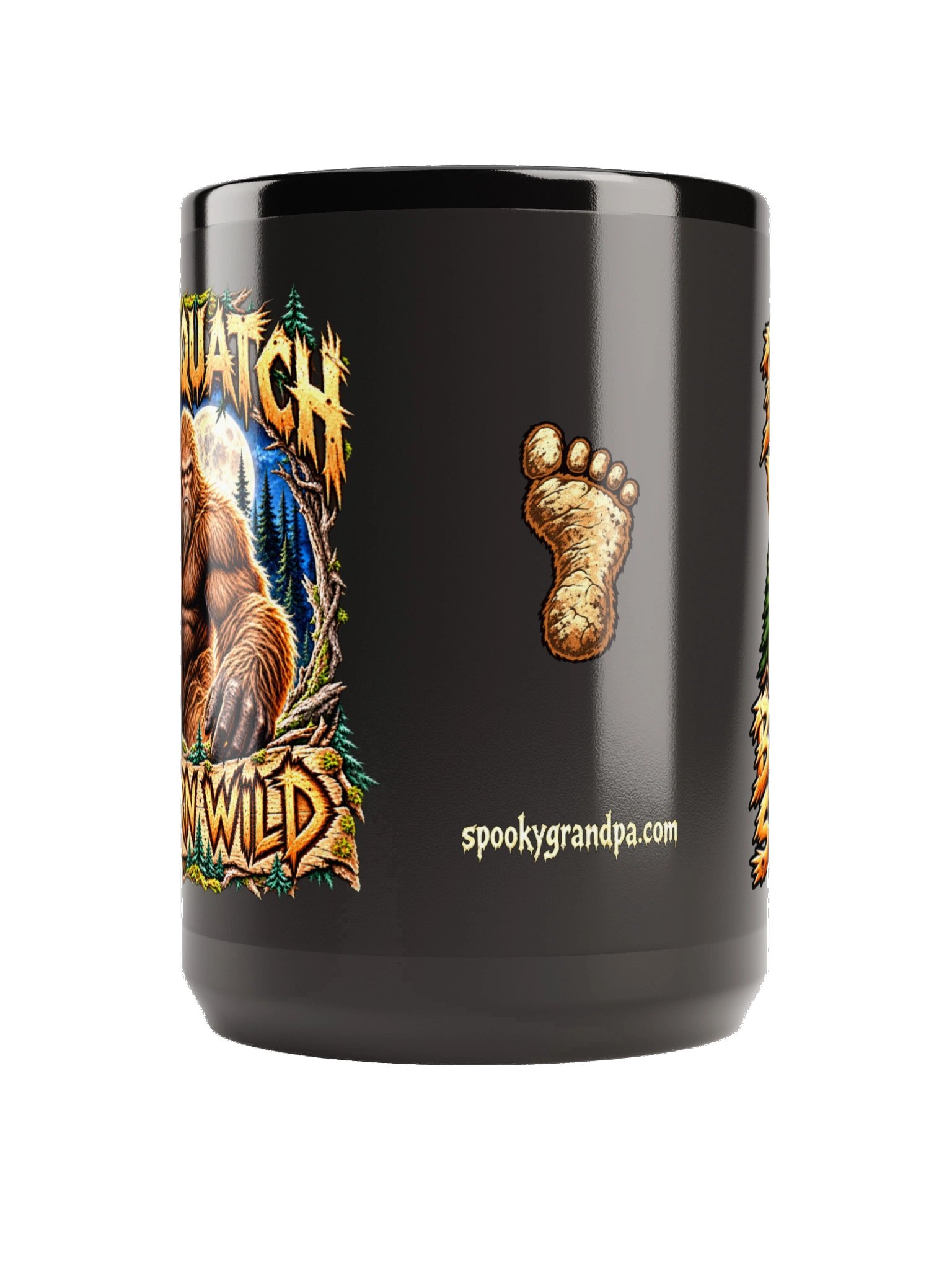 Sasquatch “Born Wild” Black Mug product image (2)