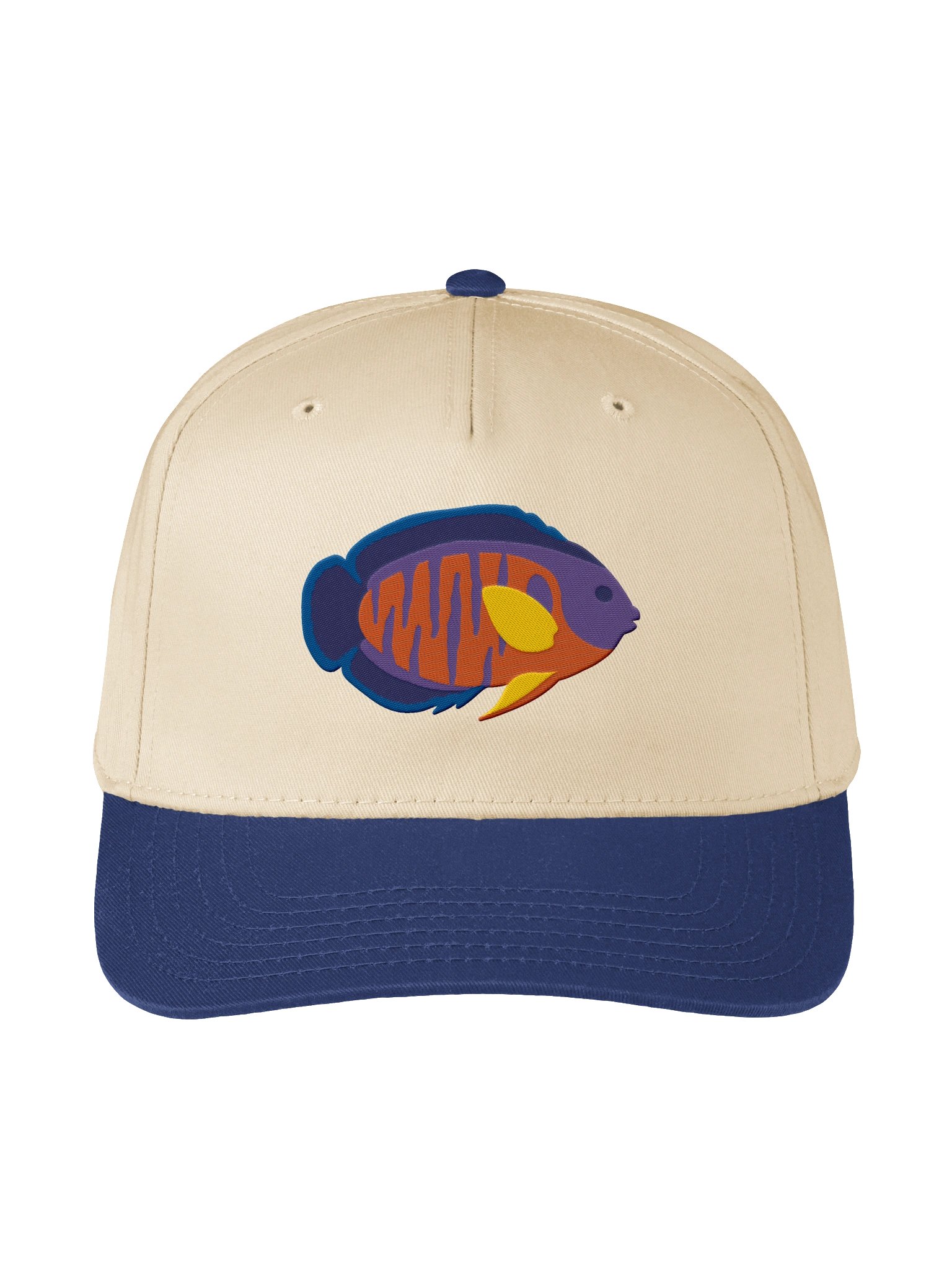 Coral Beauty Angelfish Embroidered Mid-Profile Baseball Cap | Saltwater Reef Aquarium Fish Hat product image (1)