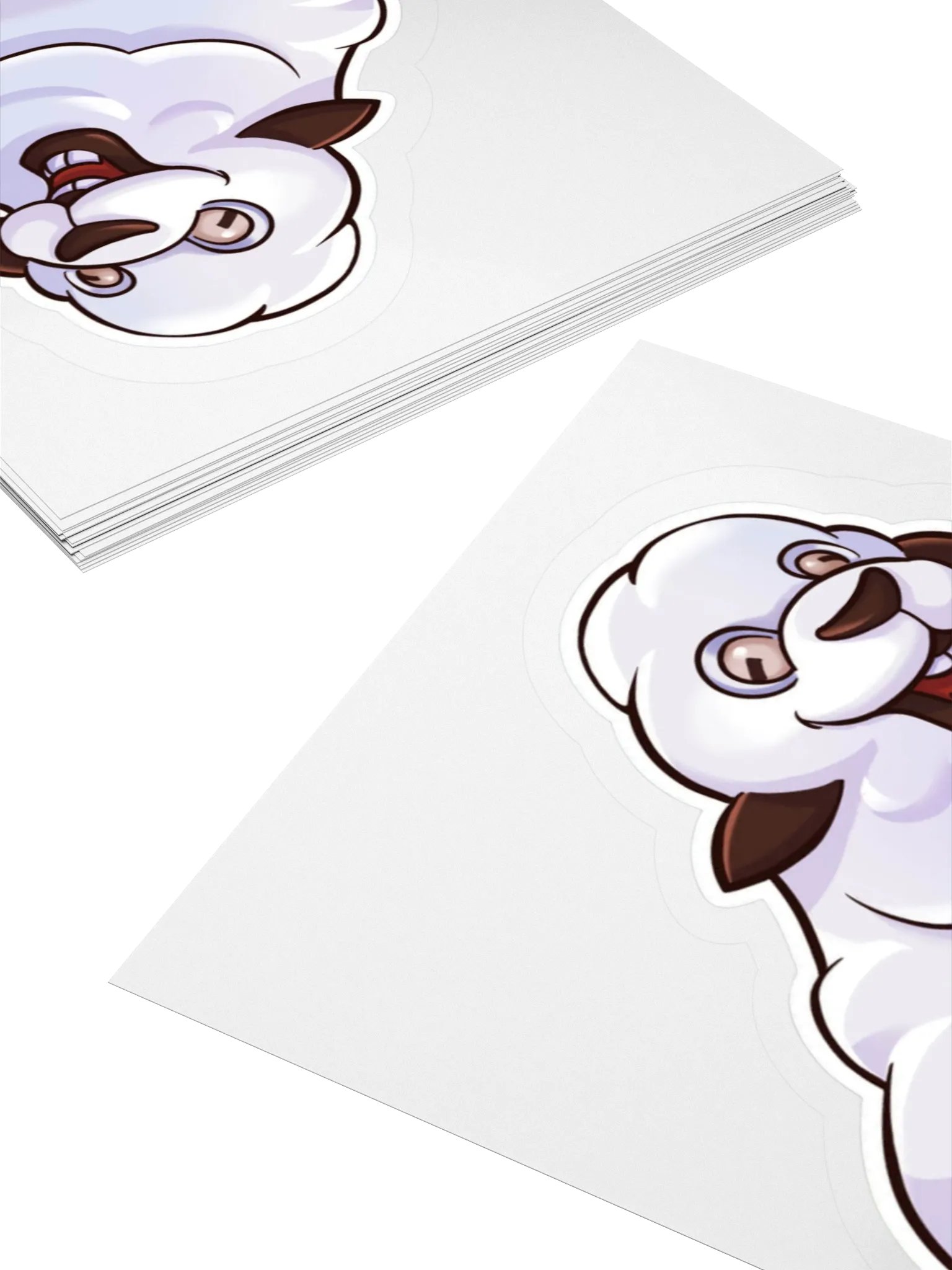 Fluffy Sheep Kiss Cut Stickers product image (4)