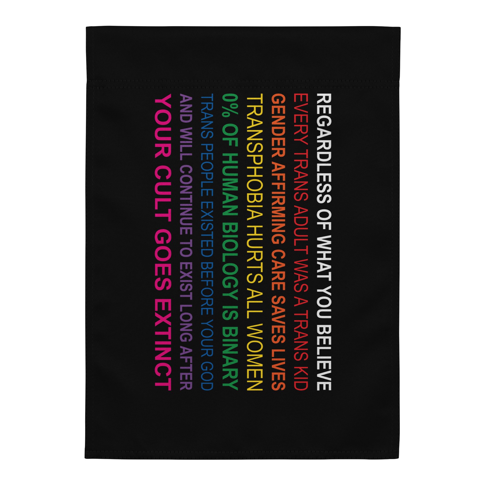 The Facts Don't Lie garden flag product image (1)